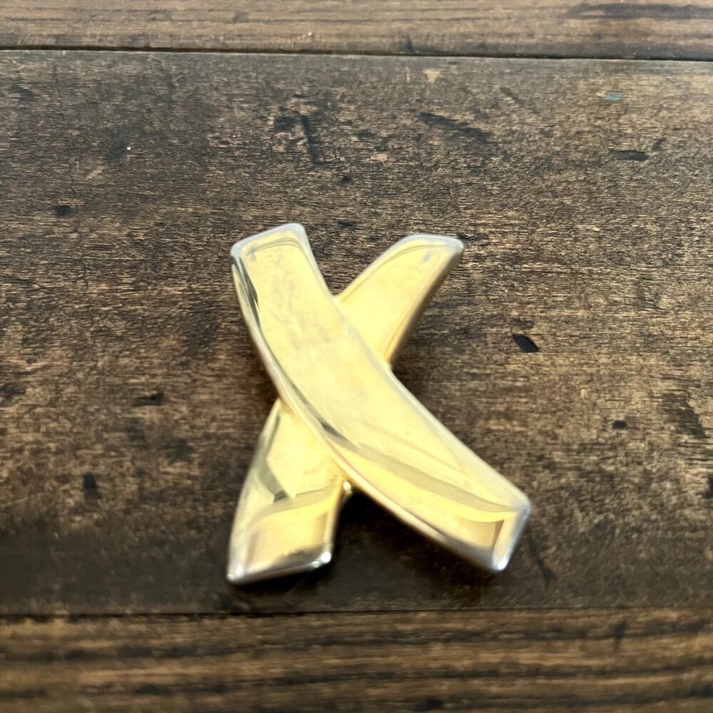 Paloma Picasso Grafitti X Gold tone Clip